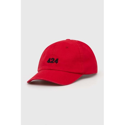 424 czapka z daszkiem bawełniana kolor czerwony z aplikacją 35424L01.236585 ze sklepu PRM w kategorii Czapki z daszkiem męskie - zdjęcie 166194948