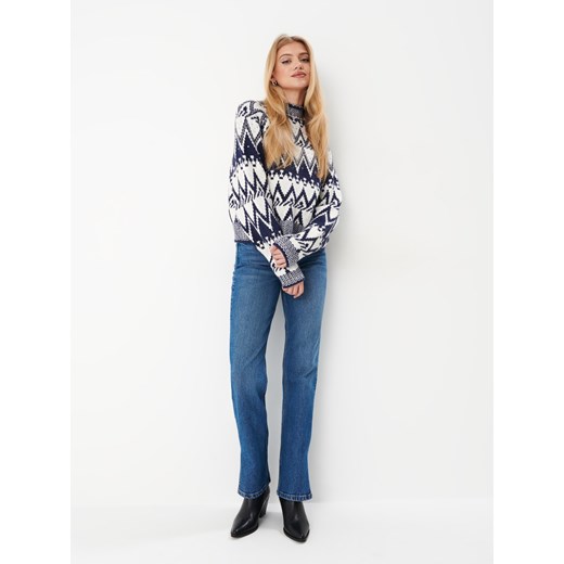 Mohito - Wzorzysty sweter - kremowy ze sklepu Mohito w kategorii Swetry damskie - zdjęcie 166196018
