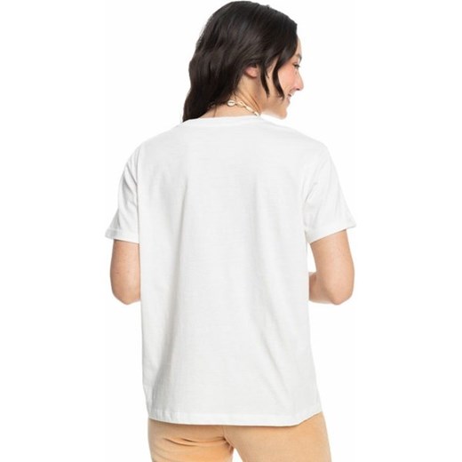 Bluzka damska biała ROXY z krótkimi rękawami młodzieżowa 