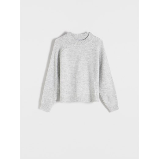 Reserved - Gładki sweter - jasnoszary Reserved S Reserved