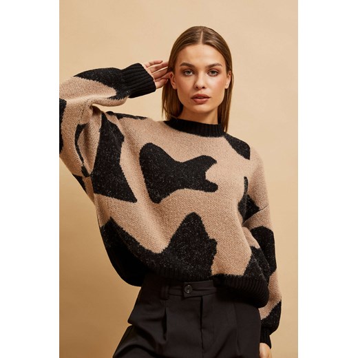 Wzorzysty sweter S Moodo.pl