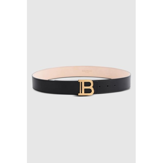 BALMAIN Pasek damski skórzany czarny 4cm B-Belt, Rozmiar 75 ze sklepu outfit.pl w kategorii Paski damskie - zdjęcie 166207809