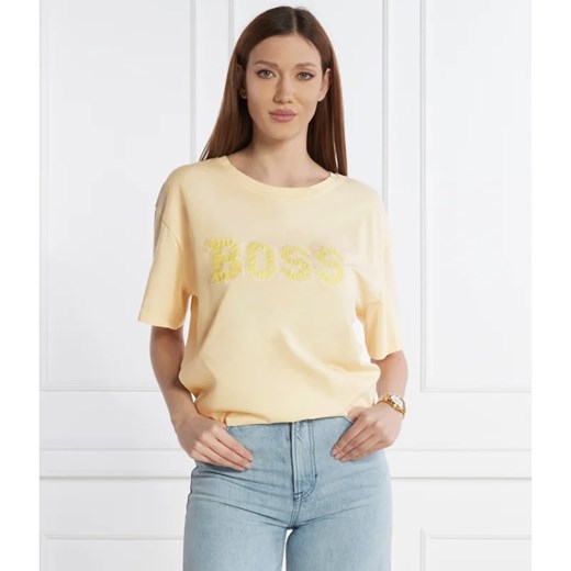 BOSS ORANGE T-shirt | Relaxed fit ze sklepu Gomez Fashion Store w kategorii Bluzki damskie - zdjęcie 166211729