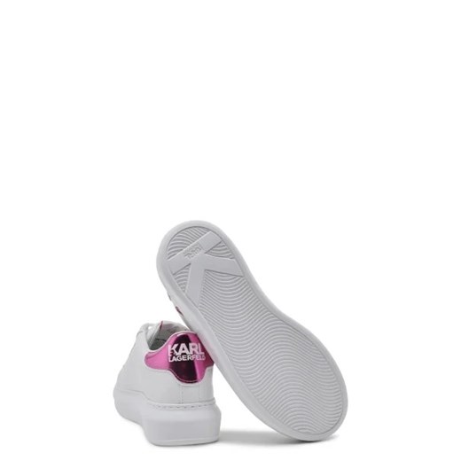 Białe buty sportowe damskie Karl Lagerfeld sneakersy na płaskiej podeszwie z tworzywa sztucznego 