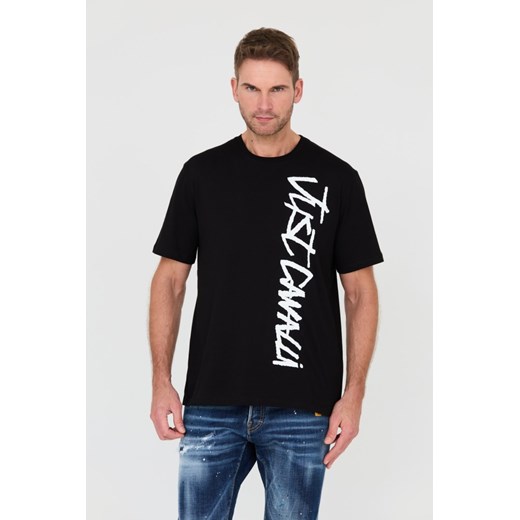 JUST CAVALLI Czarny t-shirt Logo Over, Wybierz rozmiar M Just Cavalli M outfit.pl