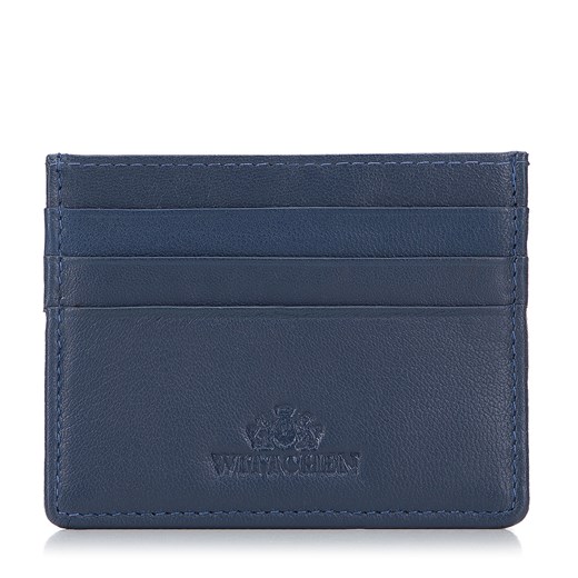 Etui na karty kredytowe skórzane klasyczne ciemnoniebieskie ze sklepu WITTCHEN w kategorii Etui - zdjęcie 166217529