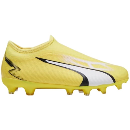 Buty piłkarskie Puma Ultra Match Ll FG/AG Jr 107514 04 żółte ze sklepu ButyModne.pl w kategorii Buty sportowe dziecięce - zdjęcie 166220509