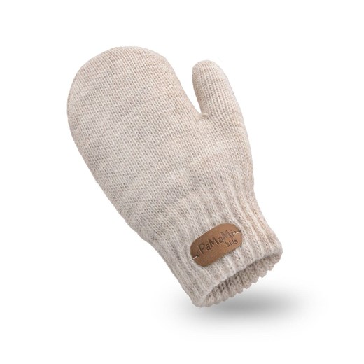 PaMaMi Rękawiczki dziecięce jednopalczaste - Beżowe ze sklepu JK-Collection w kategorii Rękawiczki dziecięce - zdjęcie 166223897