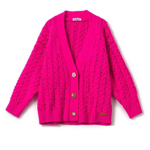 Ciepły sweter damski zapinany na guziki ze sklepu JK-Collection w kategorii Swetry damskie - zdjęcie 166224769