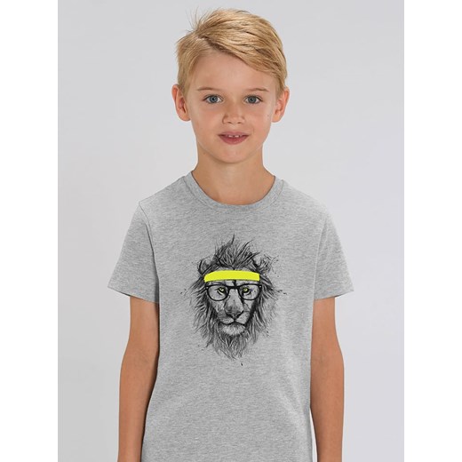 WOOOP Koszulka &quot;Hipster lion&quot; w kolorze szarym ze sklepu Limango Polska w kategorii T-shirty chłopięce - zdjęcie 166229026