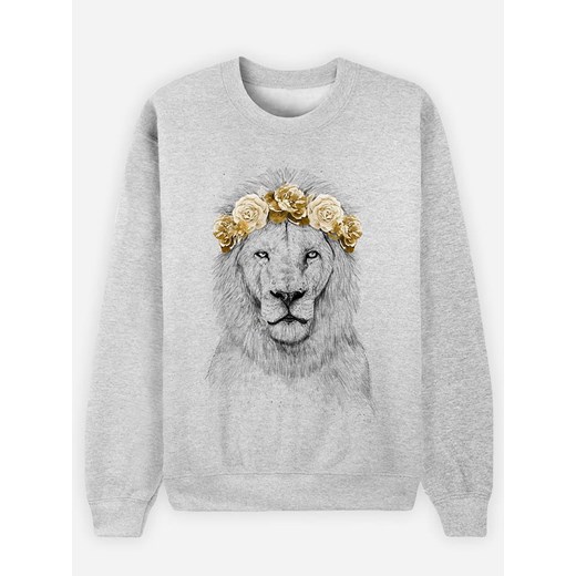 WOOOP Bluza &quot;Festival lion autumn&quot; w kolorze szarym ze sklepu Limango Polska w kategorii Bluzy damskie - zdjęcie 166229028