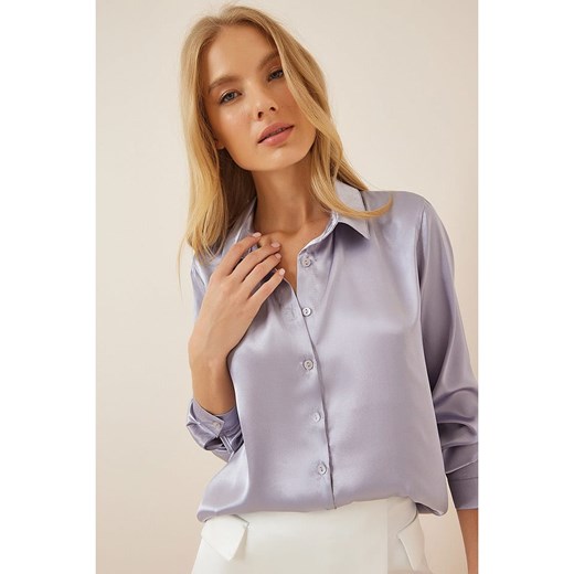 Happiness Istanbul Bluzka w kolorze lawendowym ze sklepu Limango Polska w kategorii Koszule damskie - zdjęcie 166229296