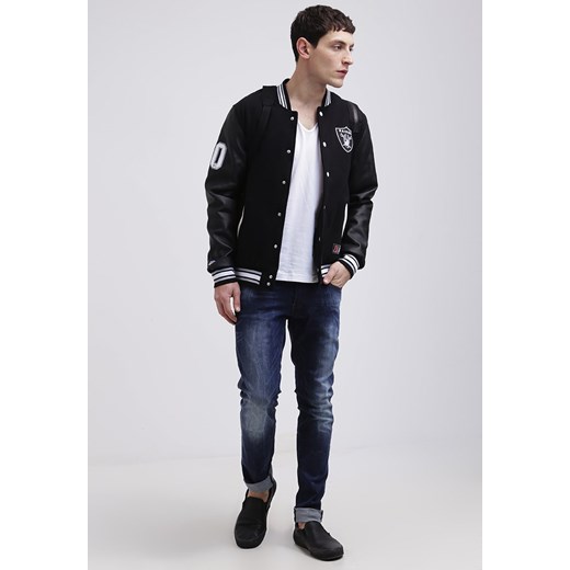 Majestic Athletic REGGIE RAIDERS Kurtka przejściowa black/black zalando bialy kołnierzyk