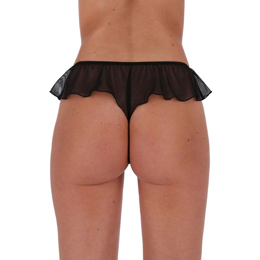 Passion stringi czarne z haftem Dianta, Kolor czarny, Rozmiar L/XL, Passion ze sklepu Intymna w kategorii Majtki damskie - zdjęcie 166239279