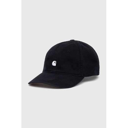 Carhartt WIP czapka z daszkiem bawełniana Madison Logo Cap kolor czarny z aplikacją I023750-WALL ze sklepu PRM w kategorii Czapki z daszkiem damskie - zdjęcie 166239376