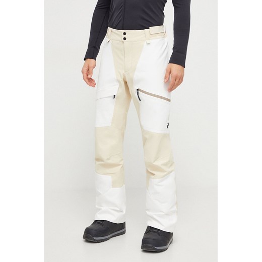 Peak Performance spodnie narciarskie 2L Stretch kolor beżowy ze sklepu ANSWEAR.com w kategorii Spodnie męskie - zdjęcie 166240678