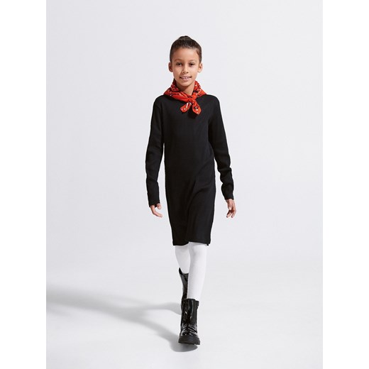 Reserved - Dzianinowa sukienka - czarny ze sklepu Reserved w kategorii Sukienki dziewczęce - zdjęcie 166242867