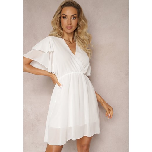 Biała Sukienka Nemele ze sklepu Renee odzież w kategorii Sukienki - zdjęcie 166243586