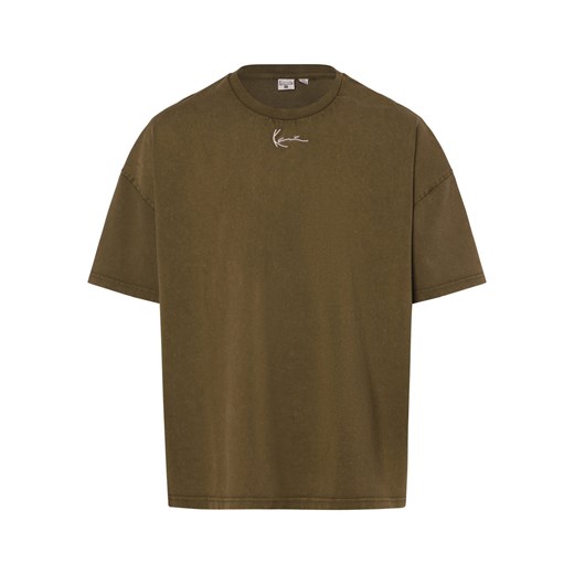 Karl Kani T-shirt męski Mężczyźni Bawełna khaki jednolity ze sklepu vangraaf w kategorii T-shirty męskie - zdjęcie 166248079