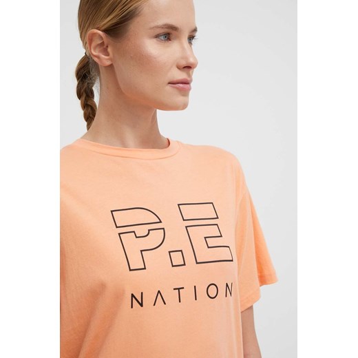 P.E Nation t-shirt bawełniany damski kolor pomarańczowy ze sklepu ANSWEAR.com w kategorii Bluzki damskie - zdjęcie 166249495