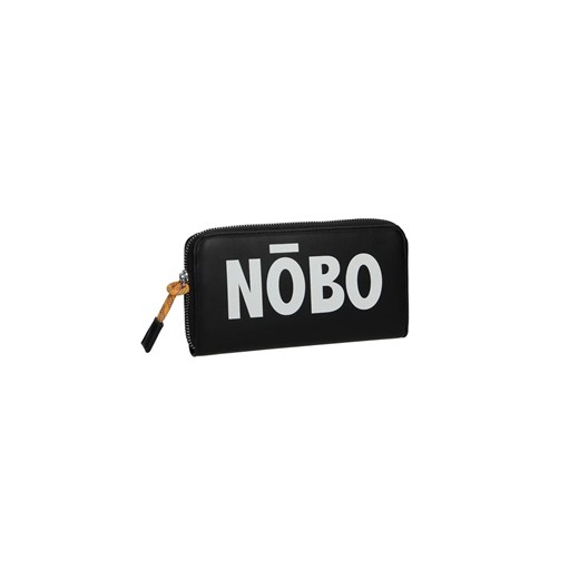 Duży czarny portfel Nobo z białym logo Nobo One size wyprzedaż NOBOBAGS.COM