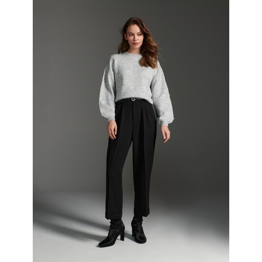 Sinsay - Sweter z miękkiej dzianiny - szary Sinsay XL Sinsay