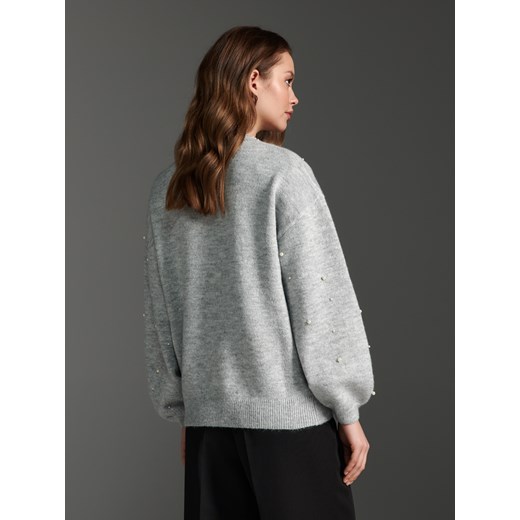 Sinsay - Sweter z miękkiej dzianiny - szary Sinsay XL Sinsay
