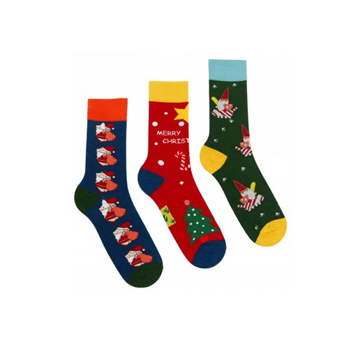 3-pack skarpetki świąteczne bawełniane CMLS500-002, Kolor multicolour, Rozmiar Moraj 43-45 okazja Intymna