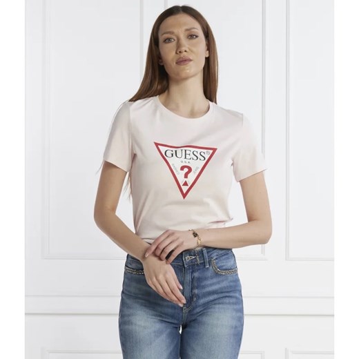 Bluzka damska Guess z krótkim rękawem na wiosnę