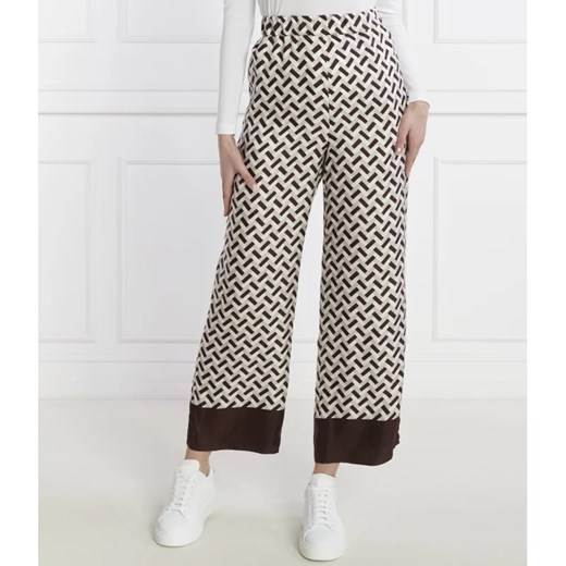 Max Mara Leisure Jedwabne spodnie STONE | Loose fit ze sklepu Gomez Fashion Store w kategorii Spodnie damskie - zdjęcie 166262385