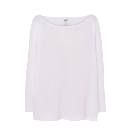 Bluzka damska JK Collection biała z bawełny wiosenna 