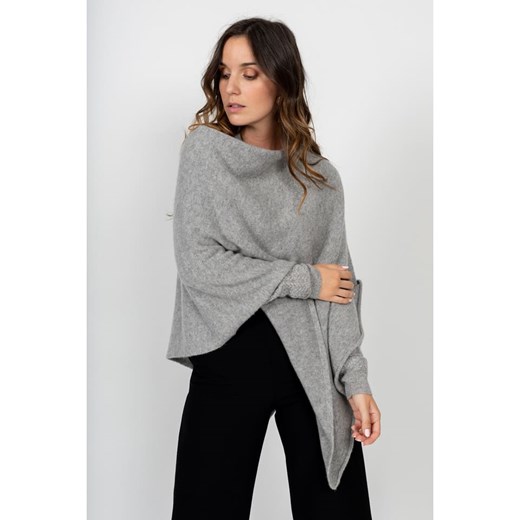 Perfect Cashmere Kaszmirowe ponczo &quot;Georgia&quot; w kolorze szarym ze sklepu Limango Polska w kategorii Poncza - zdjęcie 166264597