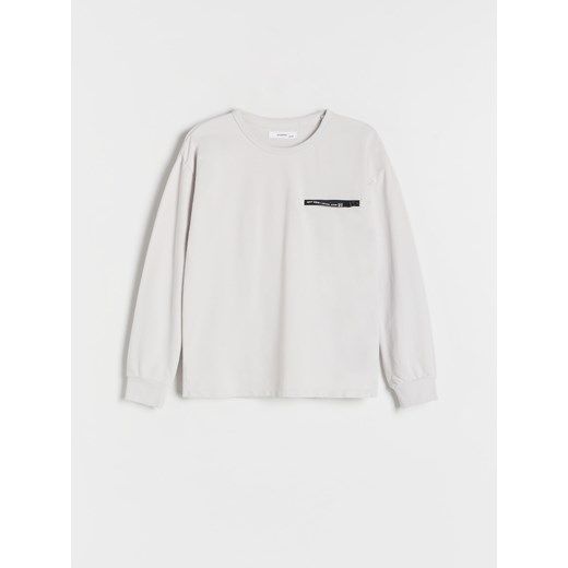 Reserved - Longsleeve oversize - jasnoszary Reserved 122 (6-7 lat) Reserved