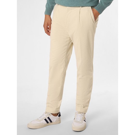 BOSS Spodnie Mężczyźni Bawełna écru jednolity ze sklepu vangraaf w kategorii Spodnie męskie - zdjęcie 166271029