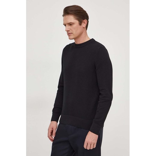 BOSS sweter bawełniany kolor czarny lekki ze sklepu ANSWEAR.com w kategorii Swetry męskie - zdjęcie 166272326