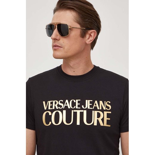 Versace Jeans Couture t-shirt bawełniany męski kolor czarny z nadrukiem XXL ANSWEAR.com