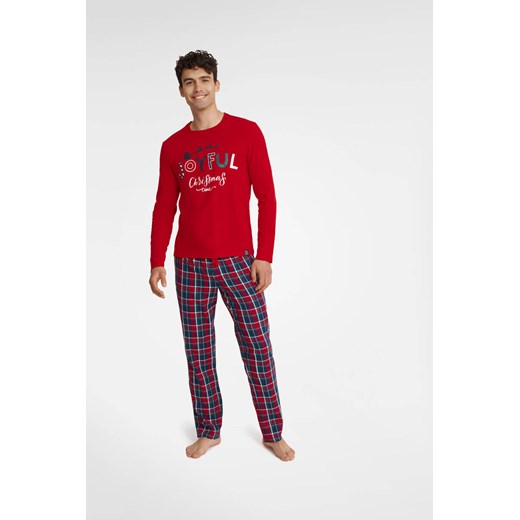 Piżama męska Glance Henderson czerwona 40950 ze sklepu piubiu_pl w kategorii Piżamy męskie - zdjęcie 166272846