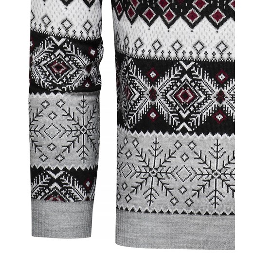 Sweter męski Recea z bawełny wielokolorowy w stylu młodzieżowym 