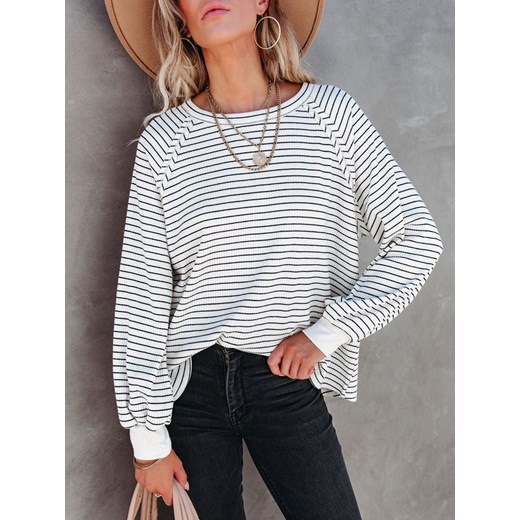 Sweter damski La Angels z okrągłym dekoltem casualowy 