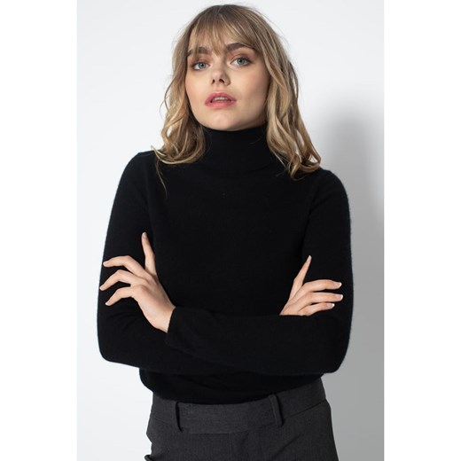 Perfect Cashmere Kaszmirowy golf &quot;Ashley&quot; w kolorze czarnym ze sklepu Limango Polska w kategorii Swetry damskie - zdjęcie 166277939