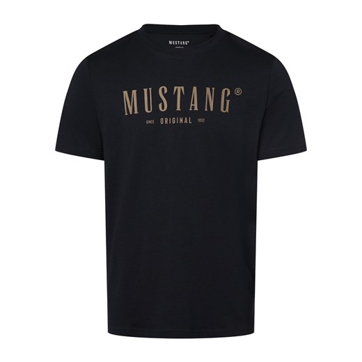 Mustang T-shirt męski Mężczyźni Bawełna granatowy nadruk ze sklepu vangraaf w kategorii T-shirty męskie - zdjęcie 166285867
