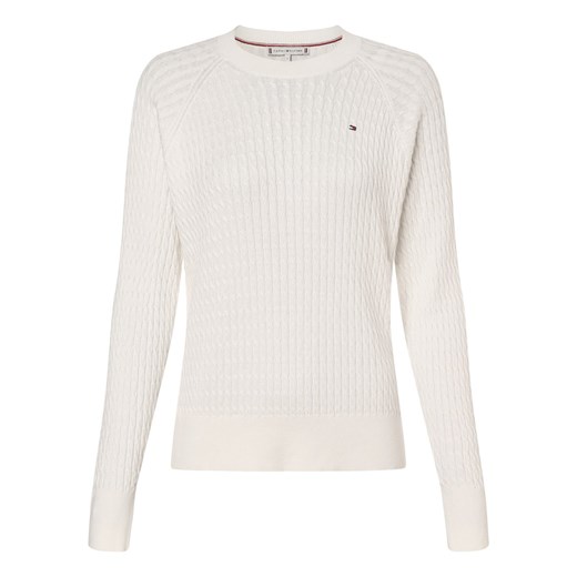 Tommy Hilfiger Sweter damski Kobiety Bawełna écru jednolity ze sklepu vangraaf w kategorii Swetry damskie - zdjęcie 166285878