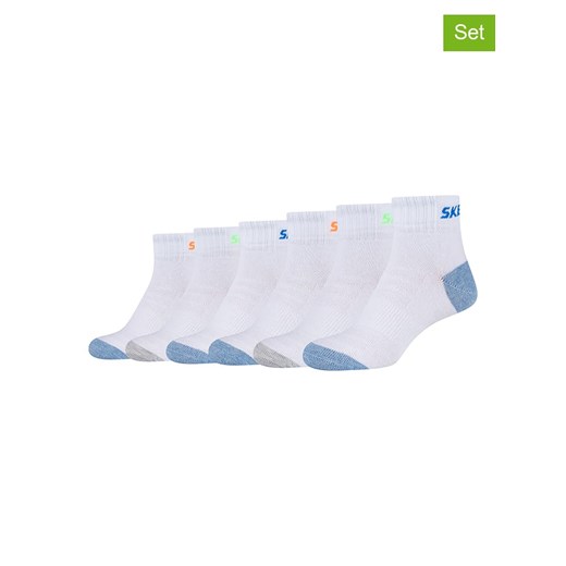 Skechers Skarpety (6 par) w kolorze białym ze sklepu Limango Polska w kategorii Skarpetki dziecięce - zdjęcie 166287269