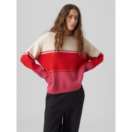 Vero Moda Sweter w kolorze różowo-kremowo-czerwonym ze sklepu Limango Polska w kategorii Swetry damskie - zdjęcie 166287659