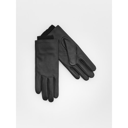 Reserved - Skórzane rękawiczki - czarny Reserved S Reserved