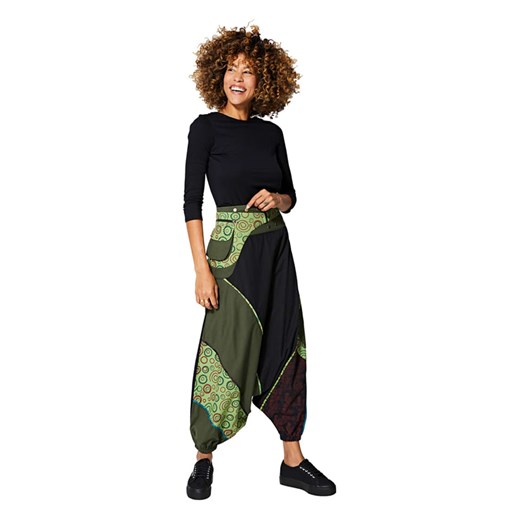 Aller Simplement Spodnie w kolorze czarno-zielonym ze sklepu Limango Polska w kategorii Spodnie damskie - zdjęcie 166292359