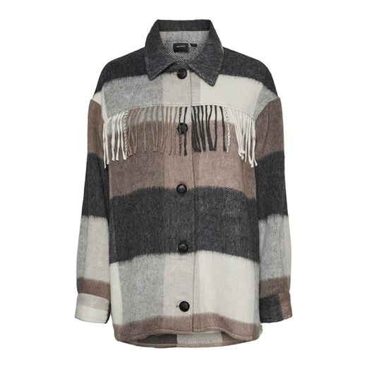 Vero Moda Kurtka koszulowa "Antonia" w kolorze brązowo-kremowo-czarnym Vero Moda L wyprzedaż Limango Polska