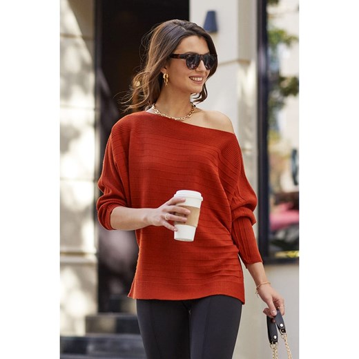 LA Angels Sweter w kolorze czerwonobrązowym ze sklepu Limango Polska w kategorii Swetry damskie - zdjęcie 166292625