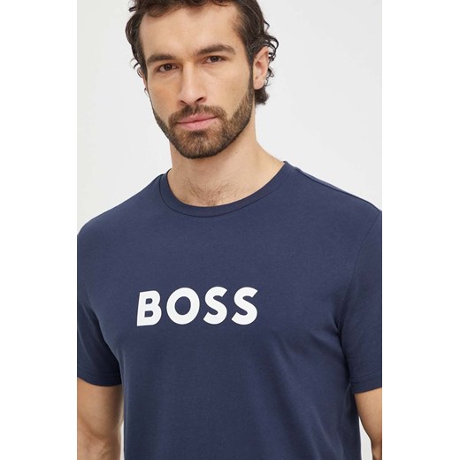 BOSS t-shirt plażowy kolor granatowy wzorzysty 50491706 ze sklepu ANSWEAR.com w kategorii T-shirty męskie - zdjęcie 166326058