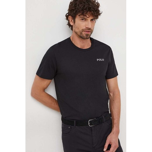 Polo Ralph Lauren t-shirt bawełniany męski kolor czarny z nadrukiem ze sklepu ANSWEAR.com w kategorii T-shirty męskie - zdjęcie 166326605